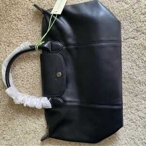 Black Leather Tote Bag